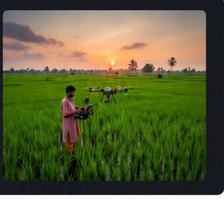 Agriculture drone operation in Bangladesh